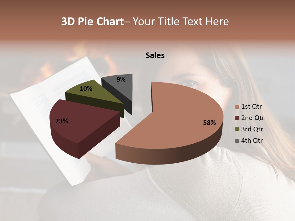 Brunette Cheerful Quiet PowerPoint Template