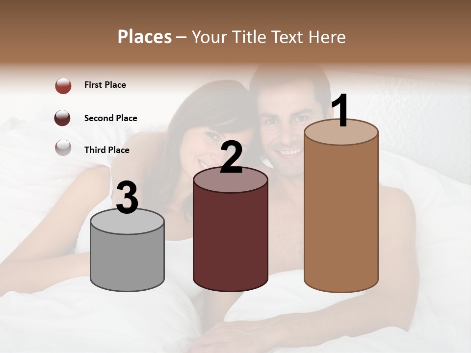 Hugging Caucasian Husband PowerPoint Template