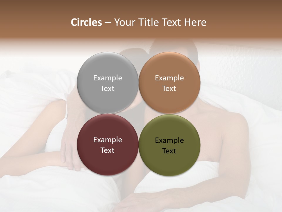 Hugging Caucasian Husband PowerPoint Template