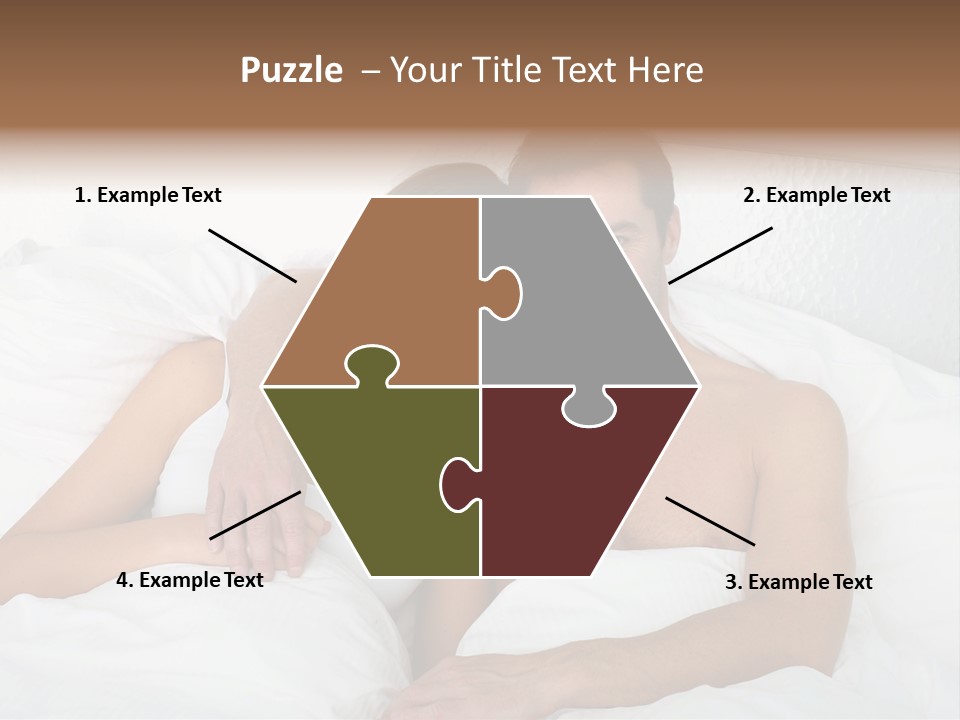 Hugging Caucasian Husband PowerPoint Template