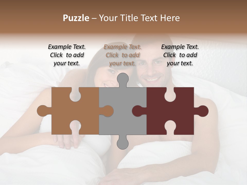 Hugging Caucasian Husband PowerPoint Template