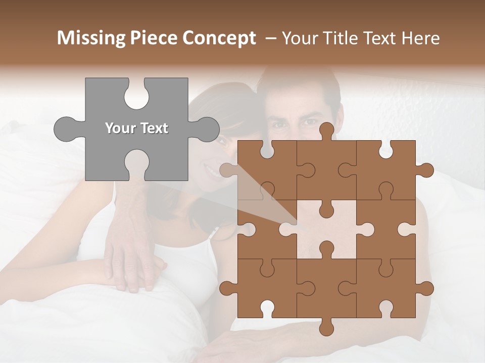 Hugging Caucasian Husband PowerPoint Template