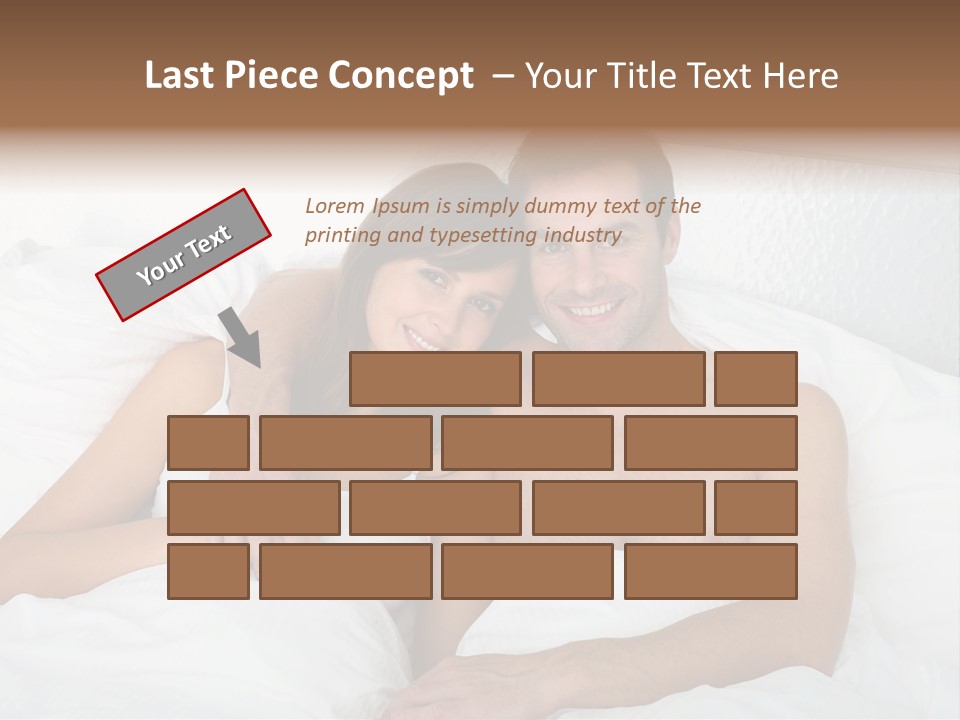 Hugging Caucasian Husband PowerPoint Template
