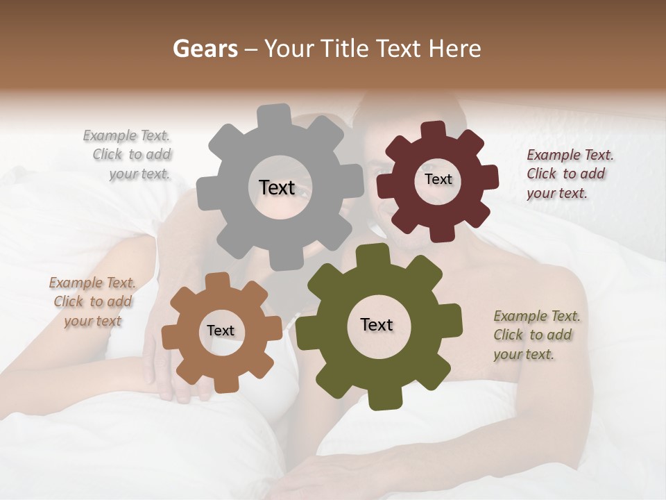 Hugging Caucasian Husband PowerPoint Template