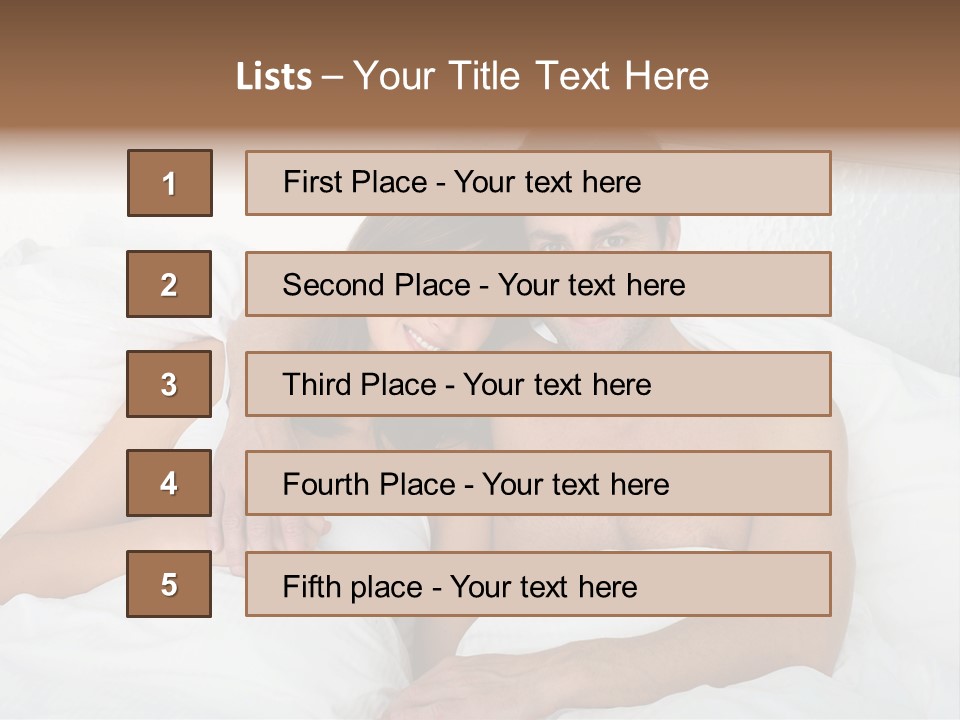 Hugging Caucasian Husband PowerPoint Template