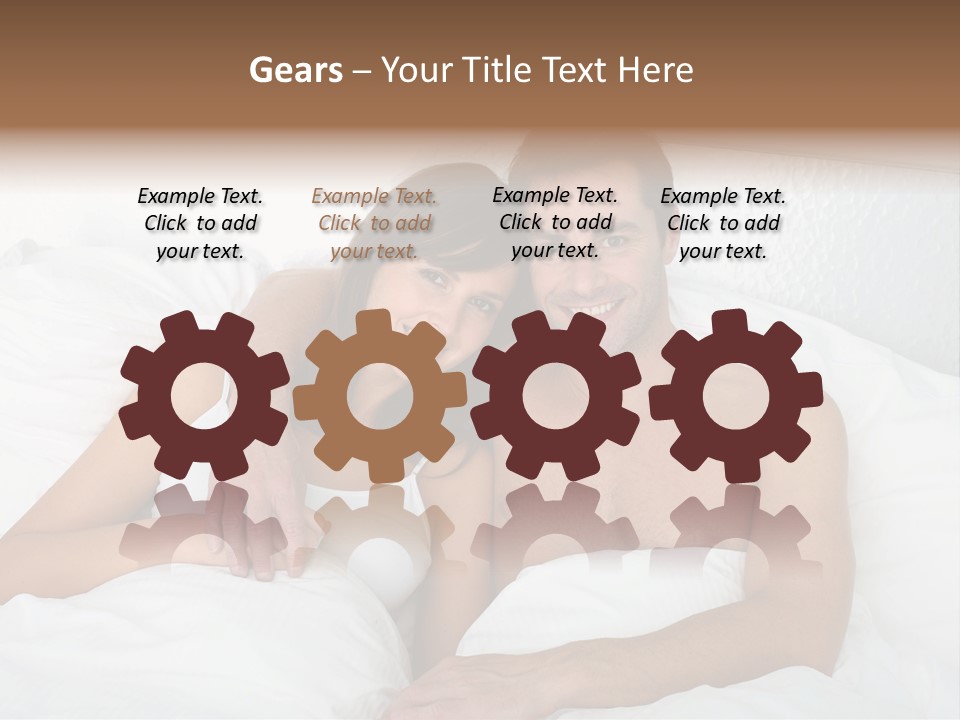 Hugging Caucasian Husband PowerPoint Template