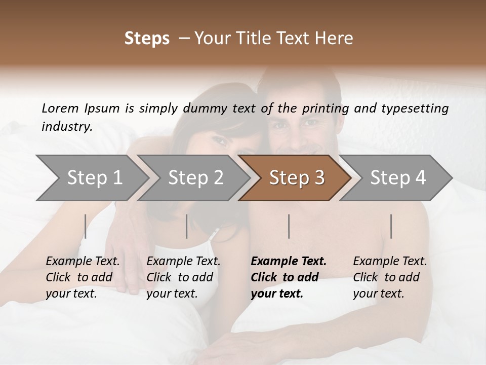 Hugging Caucasian Husband PowerPoint Template