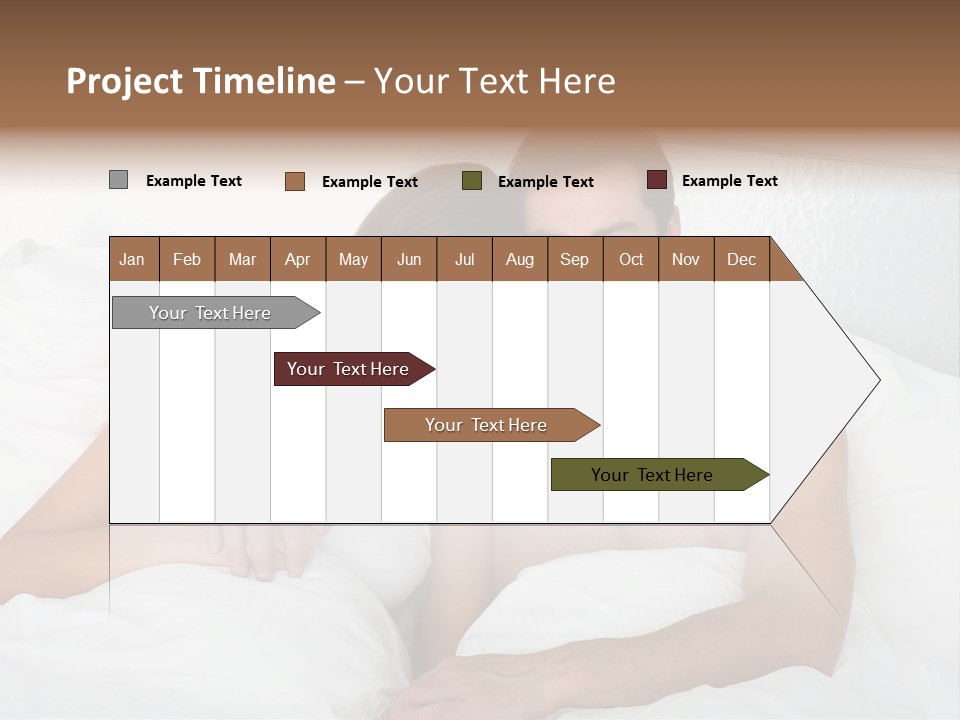 Hugging Caucasian Husband PowerPoint Template