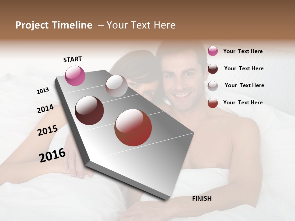 Hugging Caucasian Husband PowerPoint Template