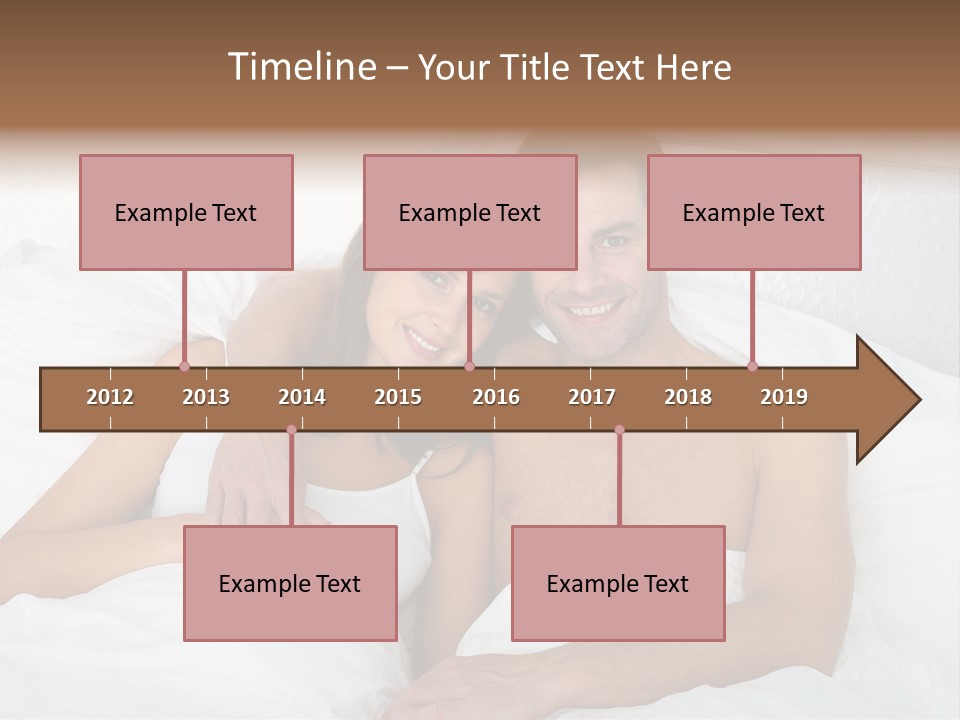 Hugging Caucasian Husband PowerPoint Template