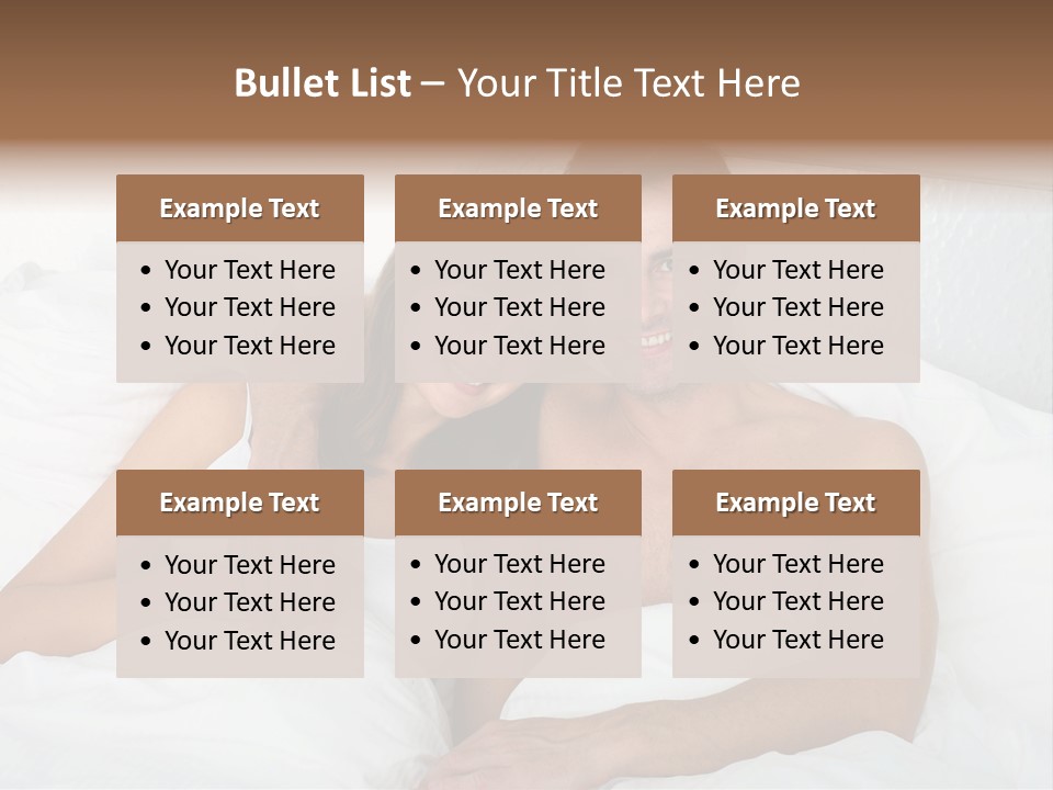 Hugging Caucasian Husband PowerPoint Template