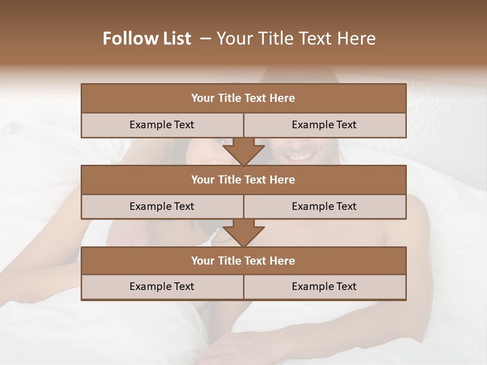 Hugging Caucasian Husband PowerPoint Template