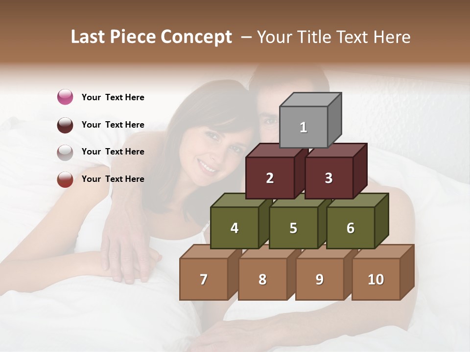 Hugging Caucasian Husband PowerPoint Template