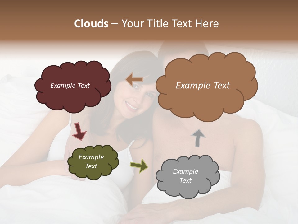 Hugging Caucasian Husband PowerPoint Template