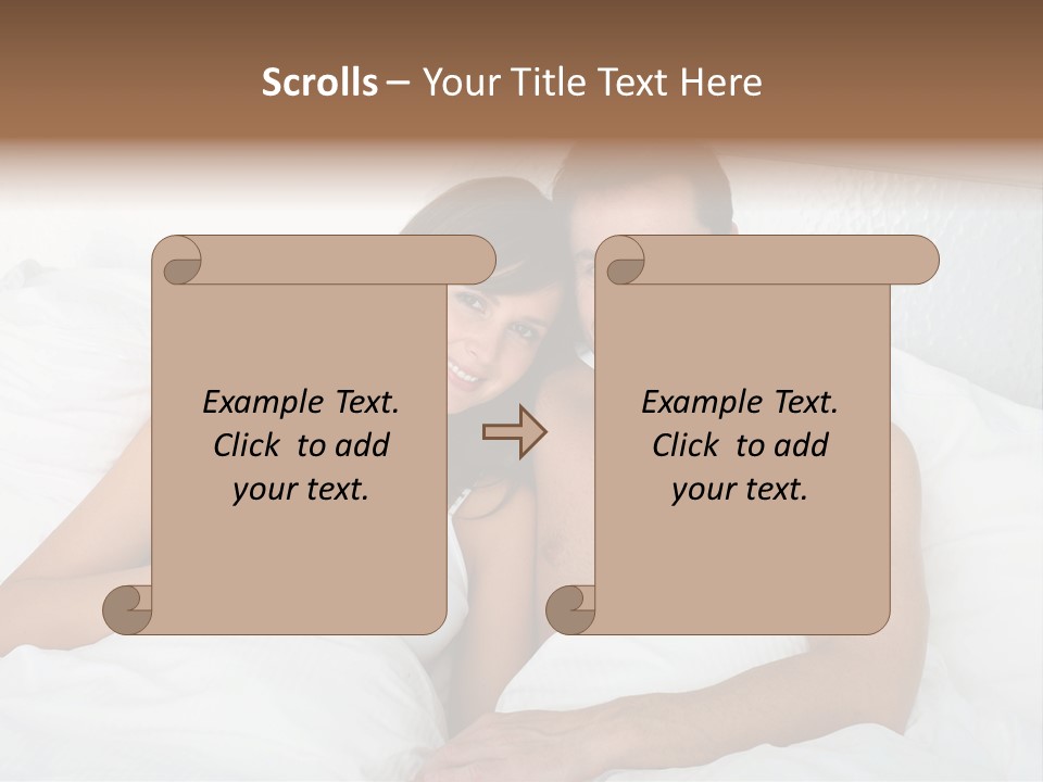 Hugging Caucasian Husband PowerPoint Template