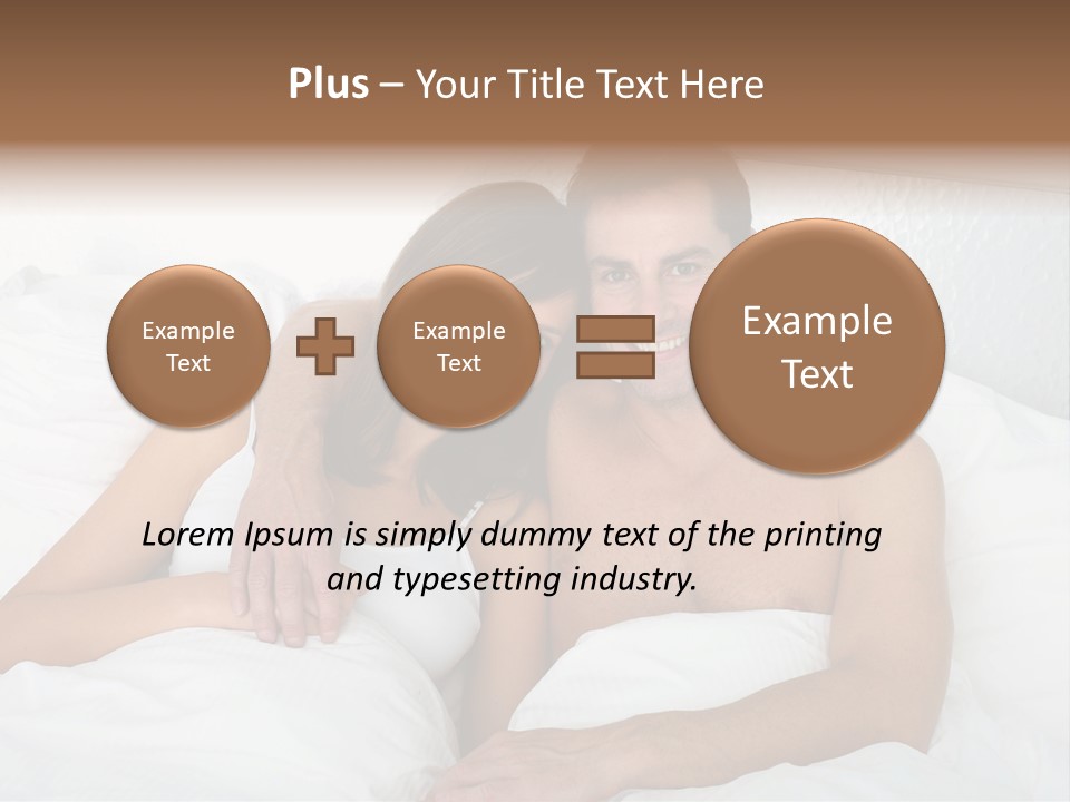 Hugging Caucasian Husband PowerPoint Template