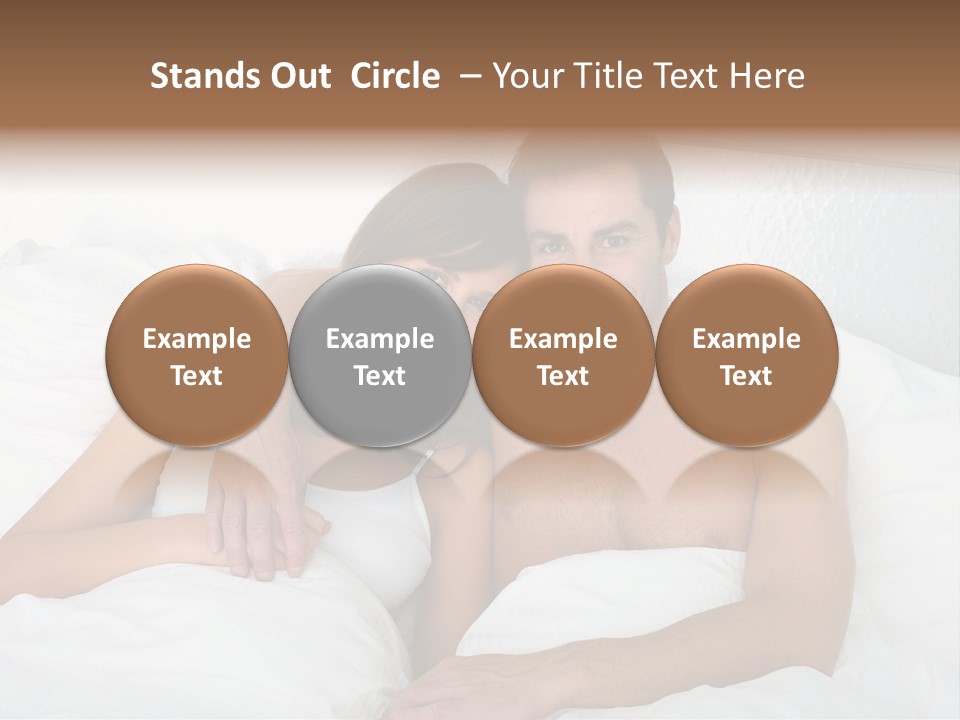 Hugging Caucasian Husband PowerPoint Template