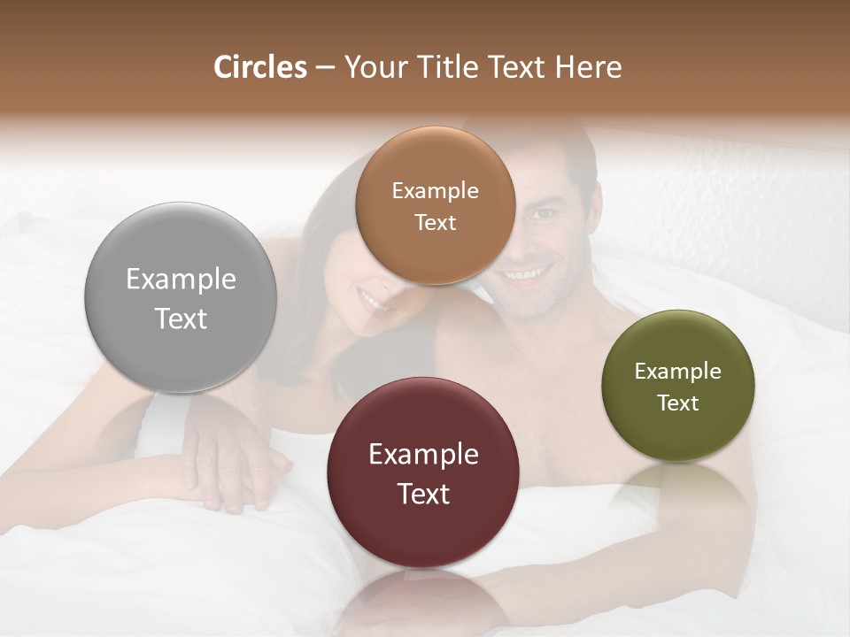 Hugging Caucasian Husband PowerPoint Template