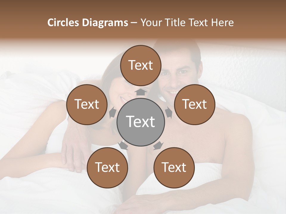 Hugging Caucasian Husband PowerPoint Template