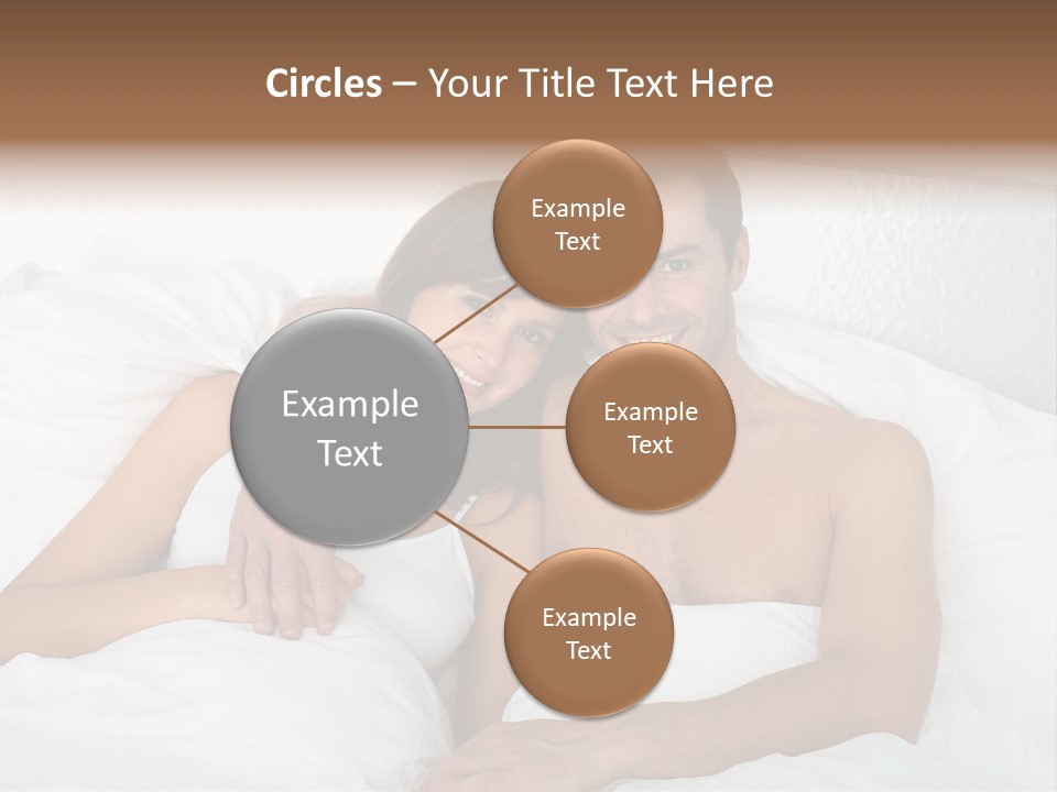 Hugging Caucasian Husband PowerPoint Template