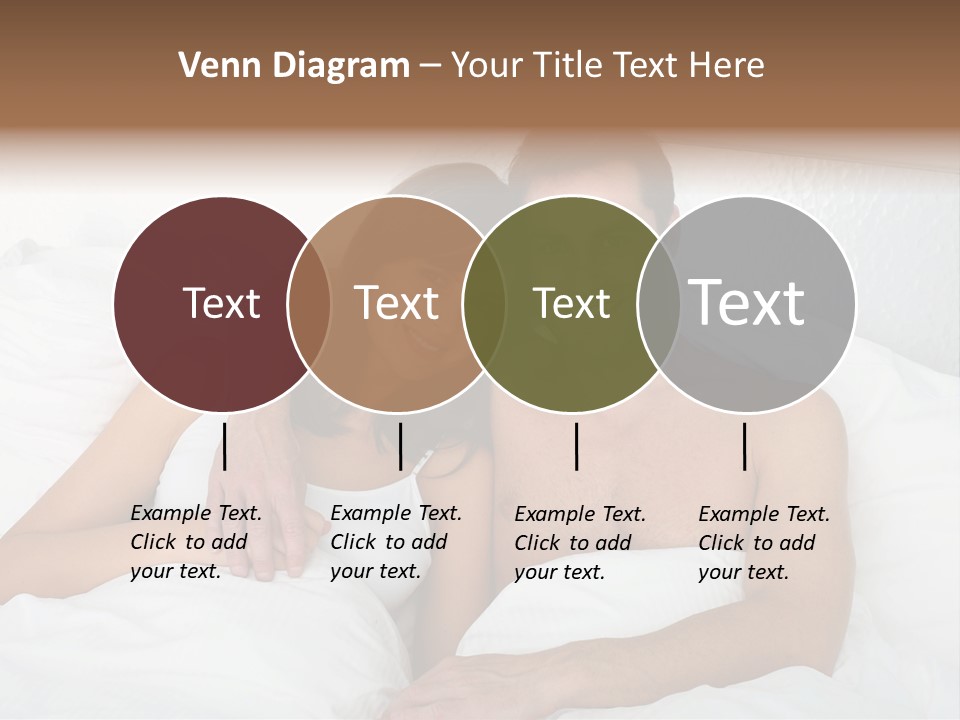 Hugging Caucasian Husband PowerPoint Template