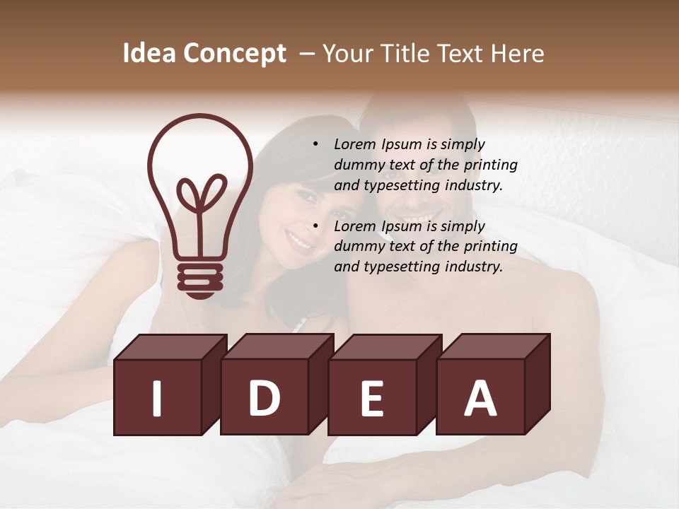 Hugging Caucasian Husband PowerPoint Template