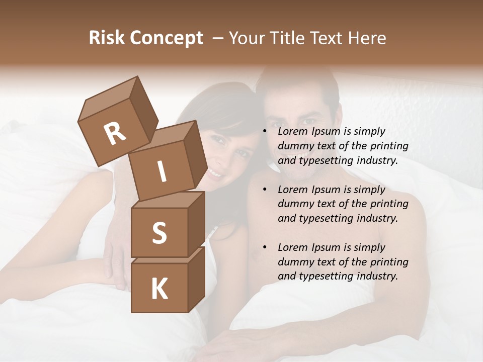 Hugging Caucasian Husband PowerPoint Template