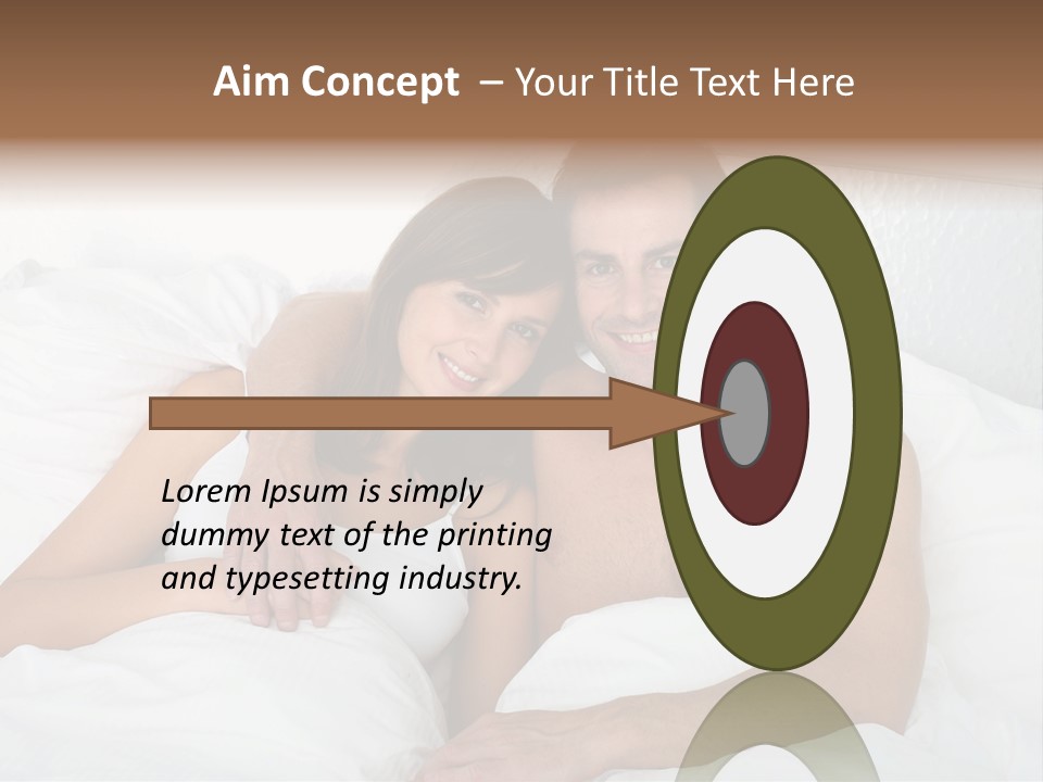 Hugging Caucasian Husband PowerPoint Template