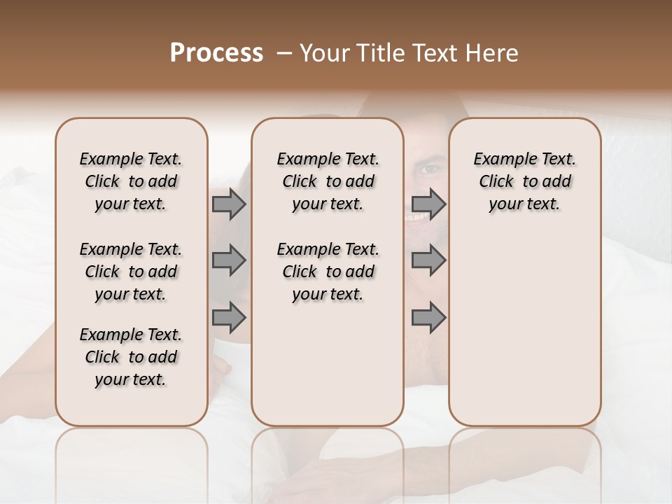 Hugging Caucasian Husband PowerPoint Template
