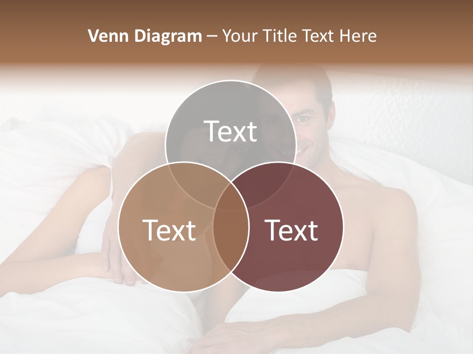 Hugging Caucasian Husband PowerPoint Template