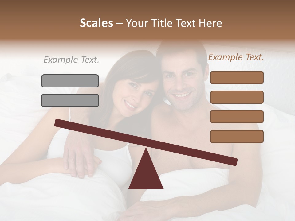 Hugging Caucasian Husband PowerPoint Template