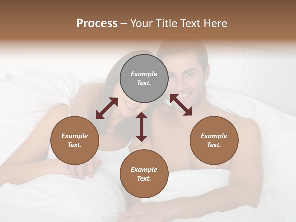 Hugging Caucasian Husband PowerPoint Template