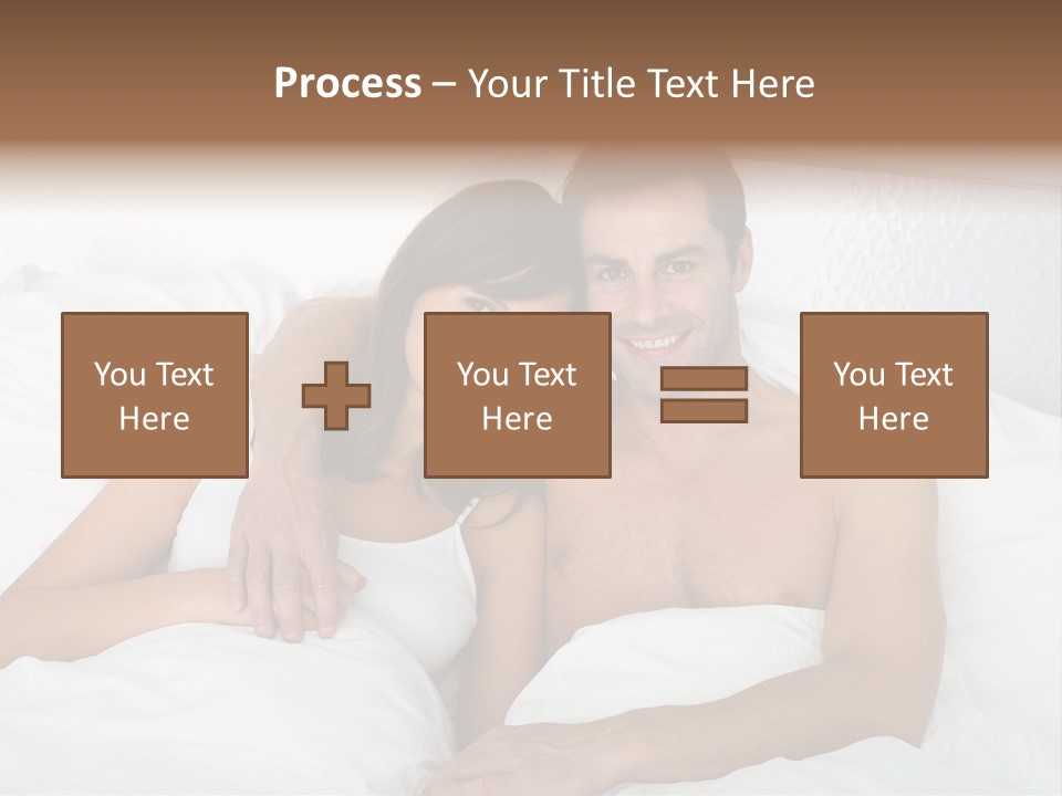 Hugging Caucasian Husband PowerPoint Template