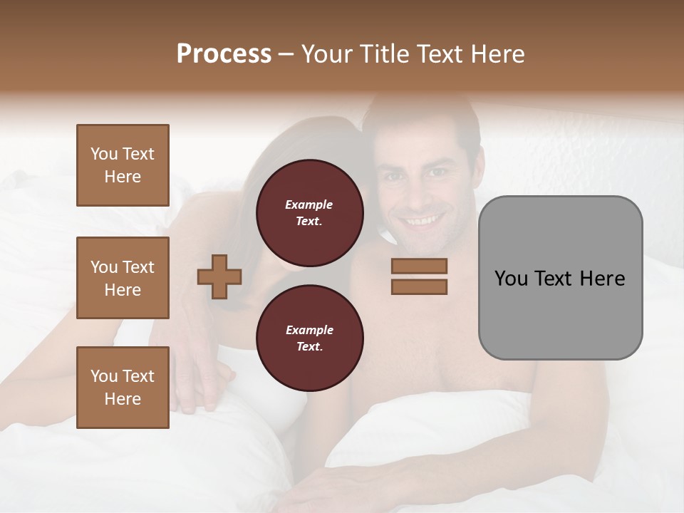 Hugging Caucasian Husband PowerPoint Template