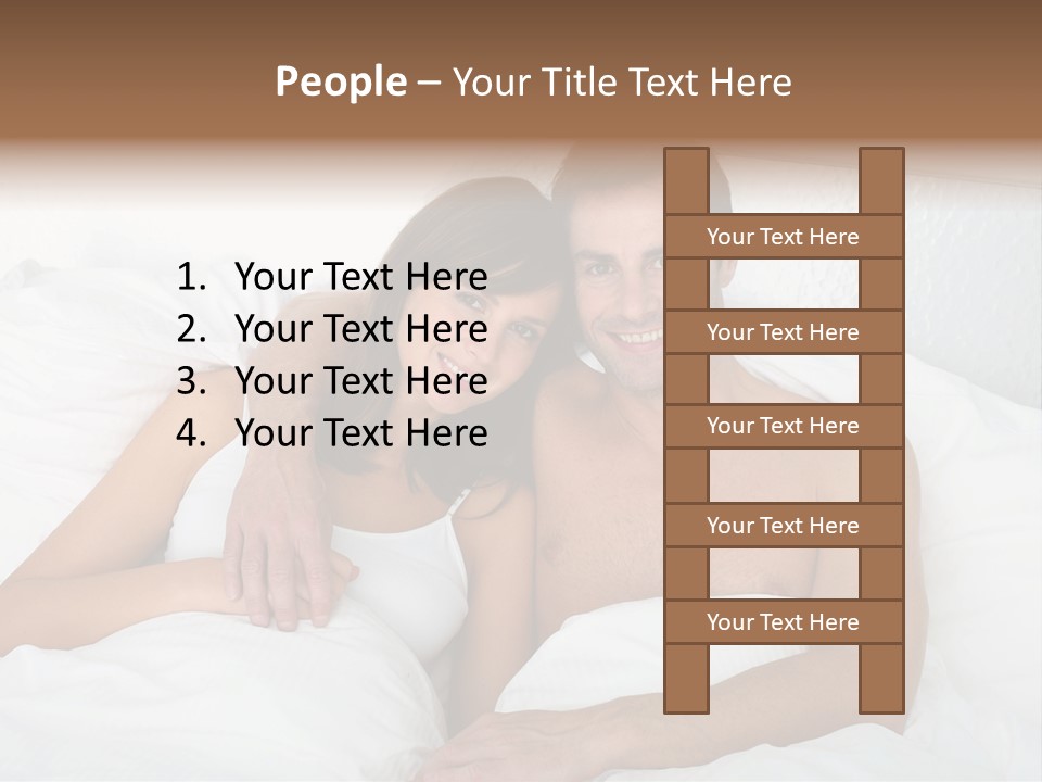 Hugging Caucasian Husband PowerPoint Template