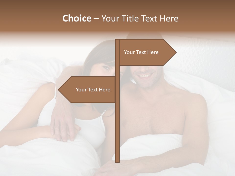 Hugging Caucasian Husband PowerPoint Template