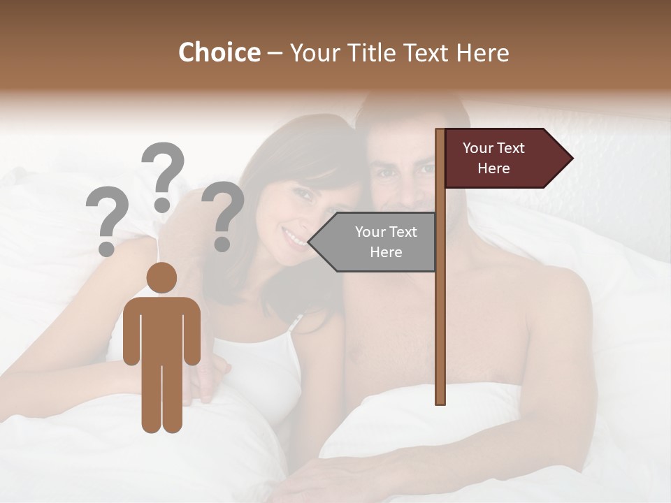 Hugging Caucasian Husband PowerPoint Template