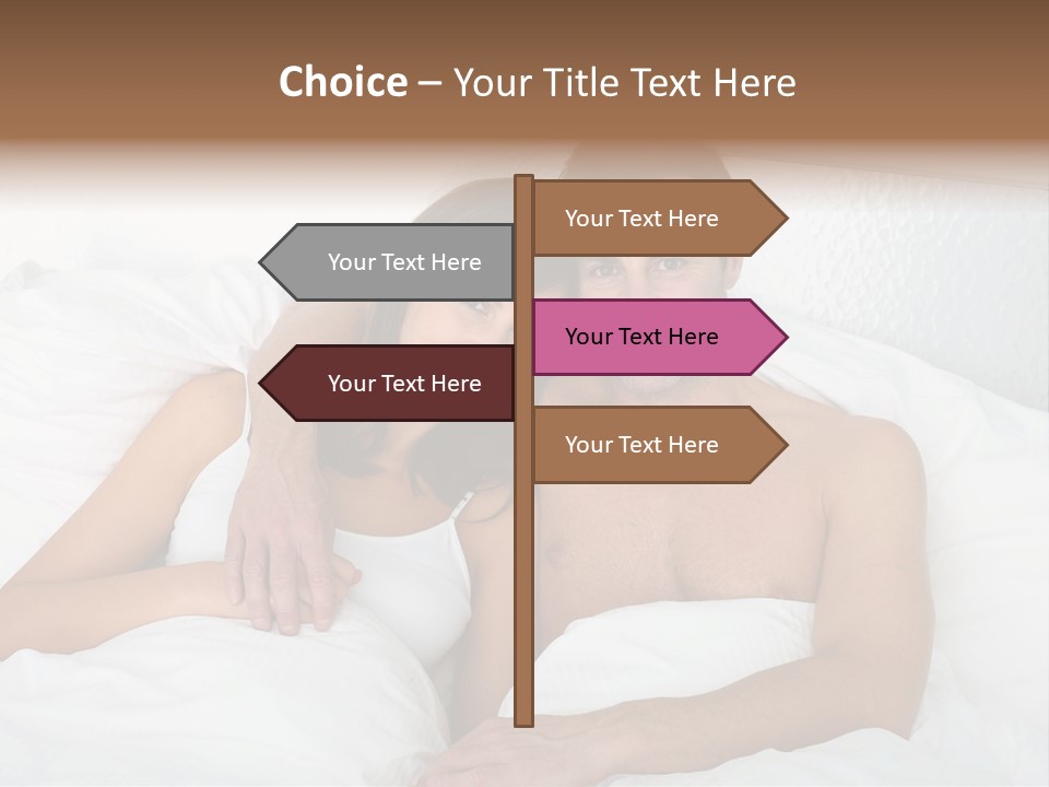 Hugging Caucasian Husband PowerPoint Template