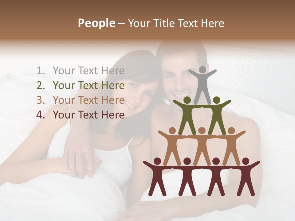 Hugging Caucasian Husband PowerPoint Template