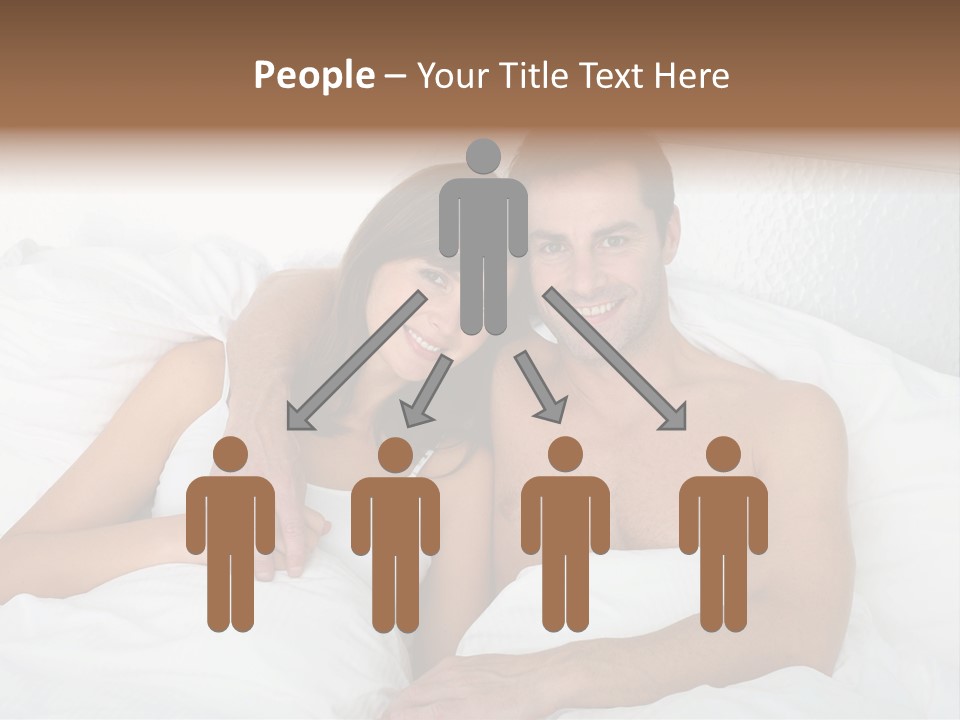 Hugging Caucasian Husband PowerPoint Template