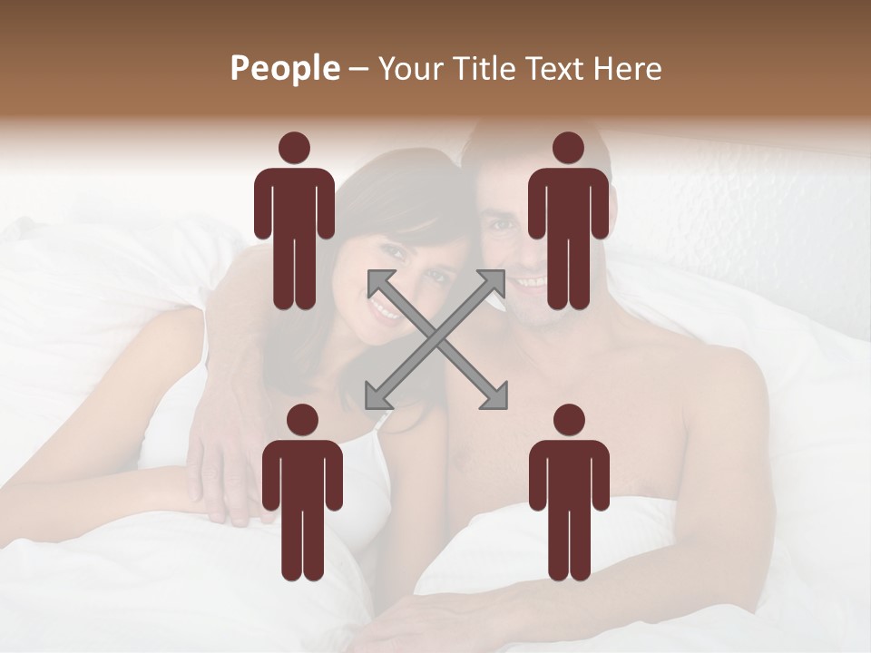 Hugging Caucasian Husband PowerPoint Template