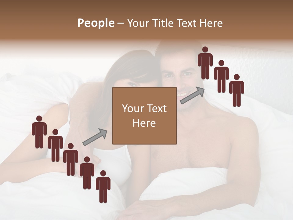 Hugging Caucasian Husband PowerPoint Template