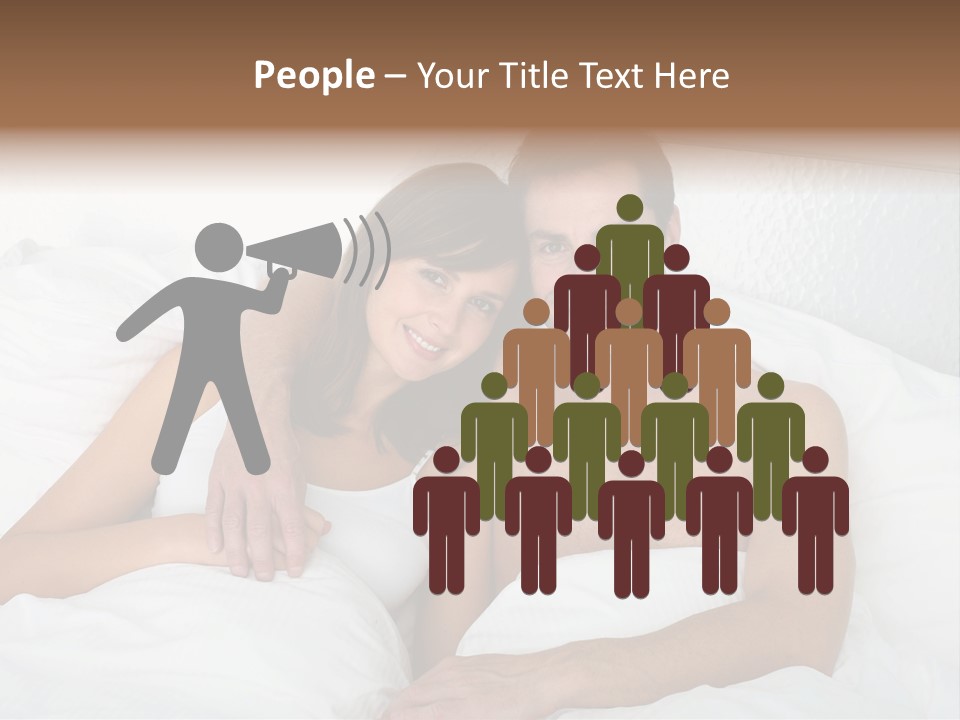 Hugging Caucasian Husband PowerPoint Template