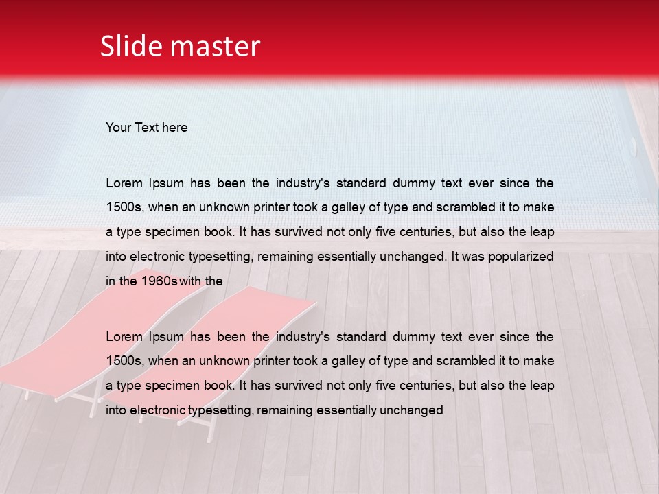 Deckchairs Large Deck PowerPoint Template