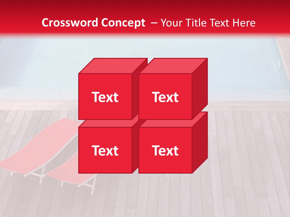 Deckchairs Large Deck PowerPoint Template