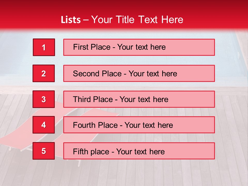 Deckchairs Large Deck PowerPoint Template