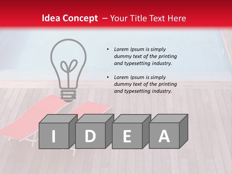 Deckchairs Large Deck PowerPoint Template