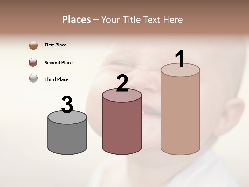 A Baby Laughing With His Eyes Closed PowerPoint Template