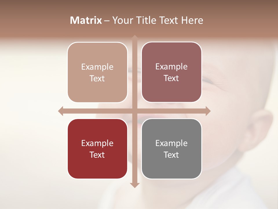 A Baby Laughing With His Eyes Closed PowerPoint Template