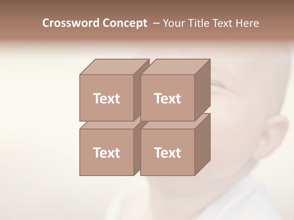 A Baby Laughing With His Eyes Closed PowerPoint Template